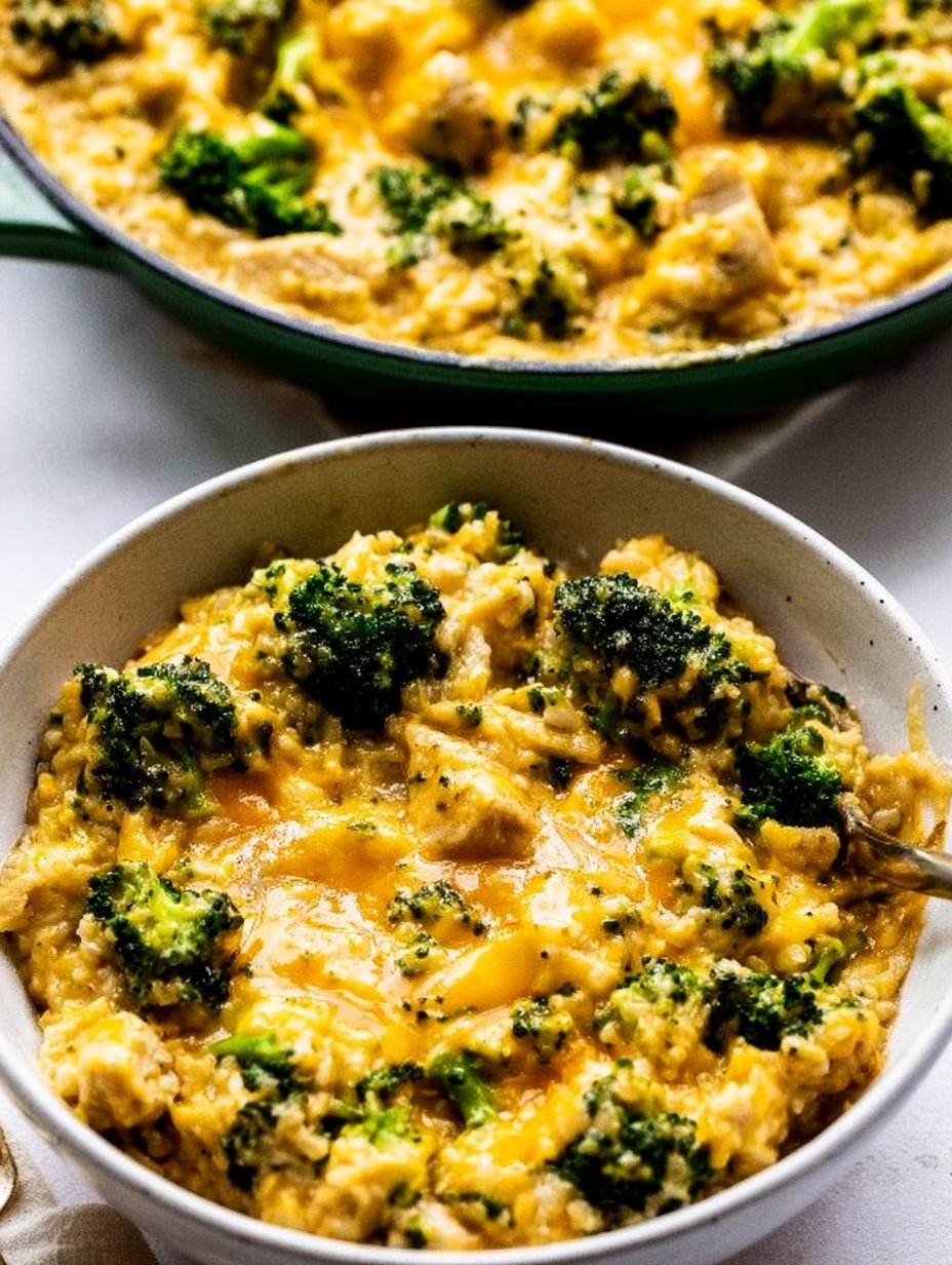 Cazuela de Pollo con Arroz y Brócoli