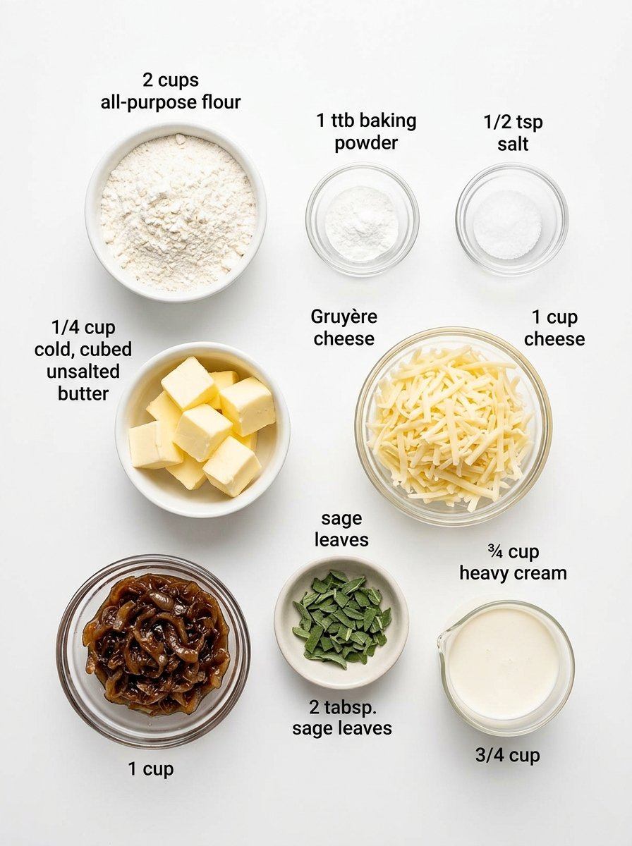 Caramelized Onion and Gruyere Scones