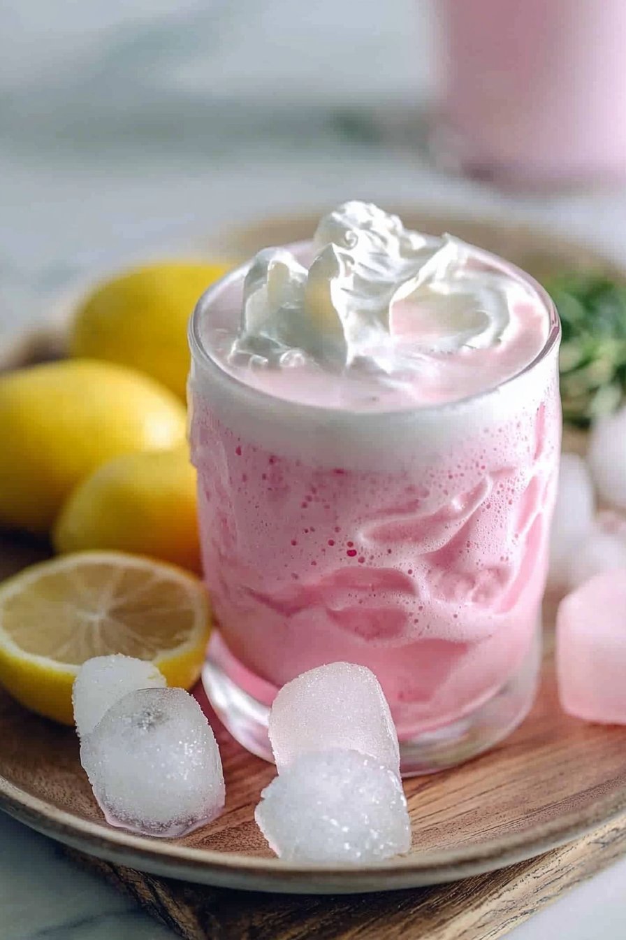 Schaumige rosa Limonade