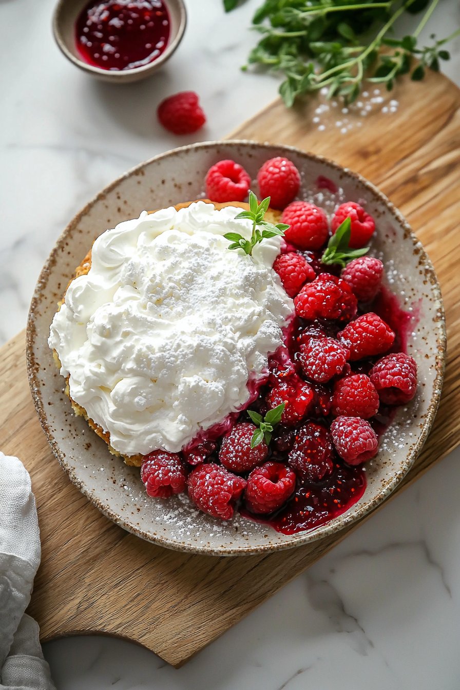Raspberry Fluff Cake