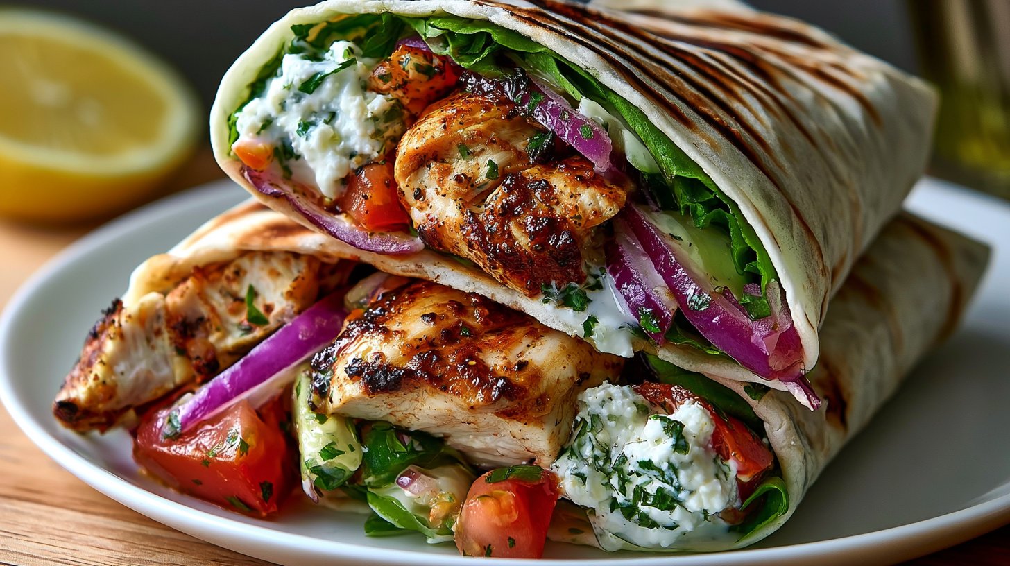 Tasty Greek Chicken Wraps