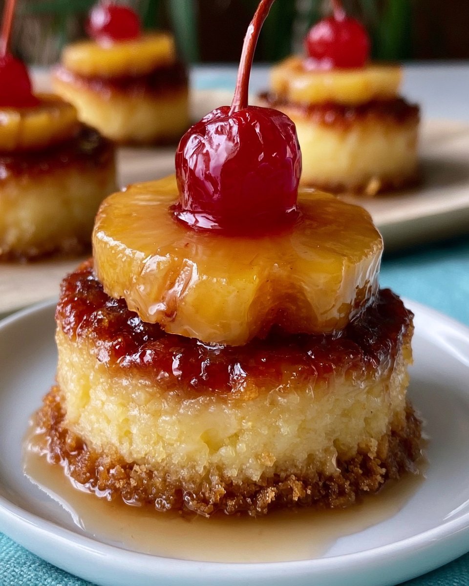 Pineapple Upside-Down Cheesecake Minis