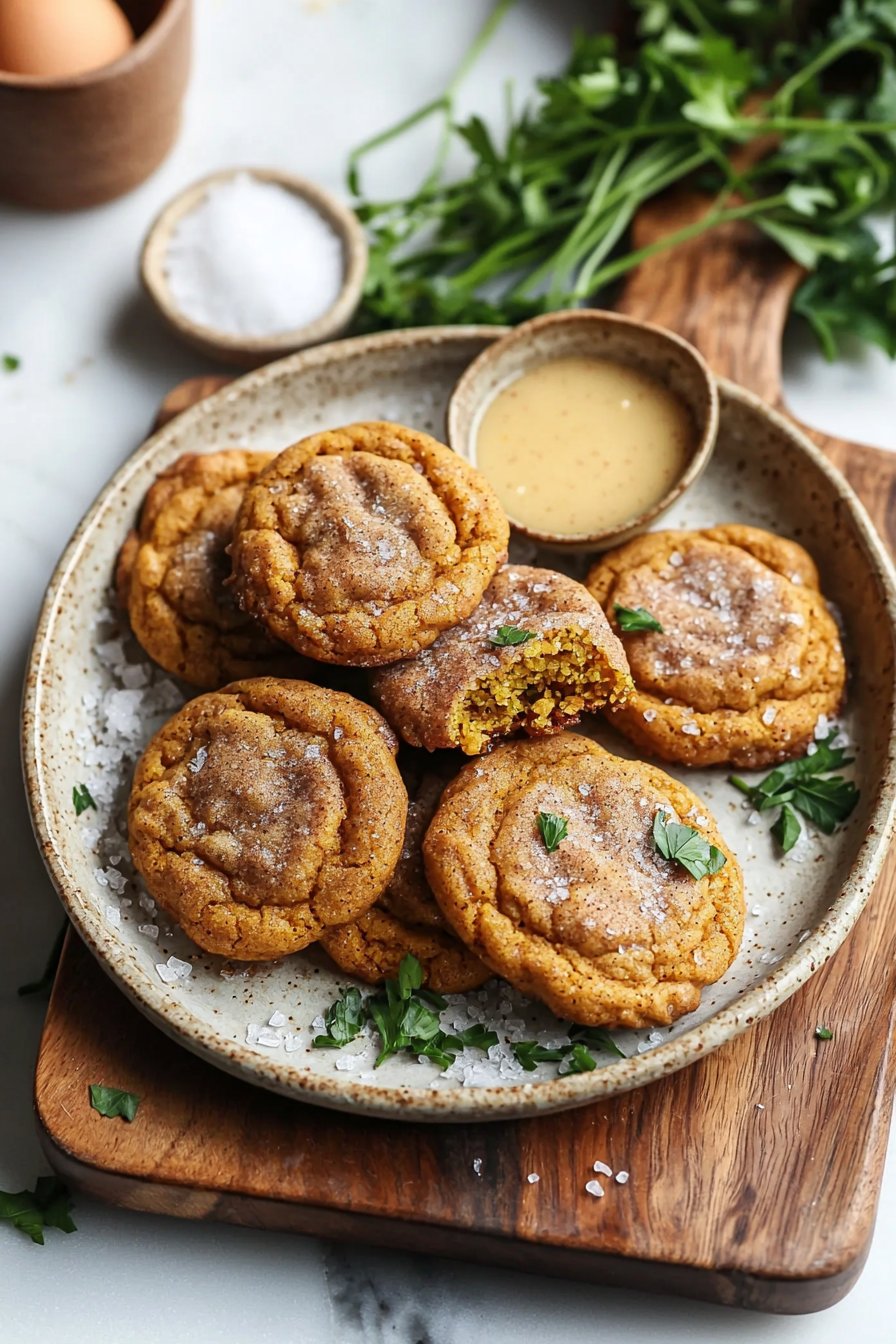 Brown Butter Pumpkin Snickerdoodle Cookies