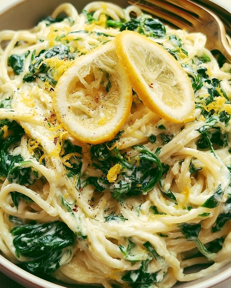 Lemon Ricotta Pasta with Spinach
