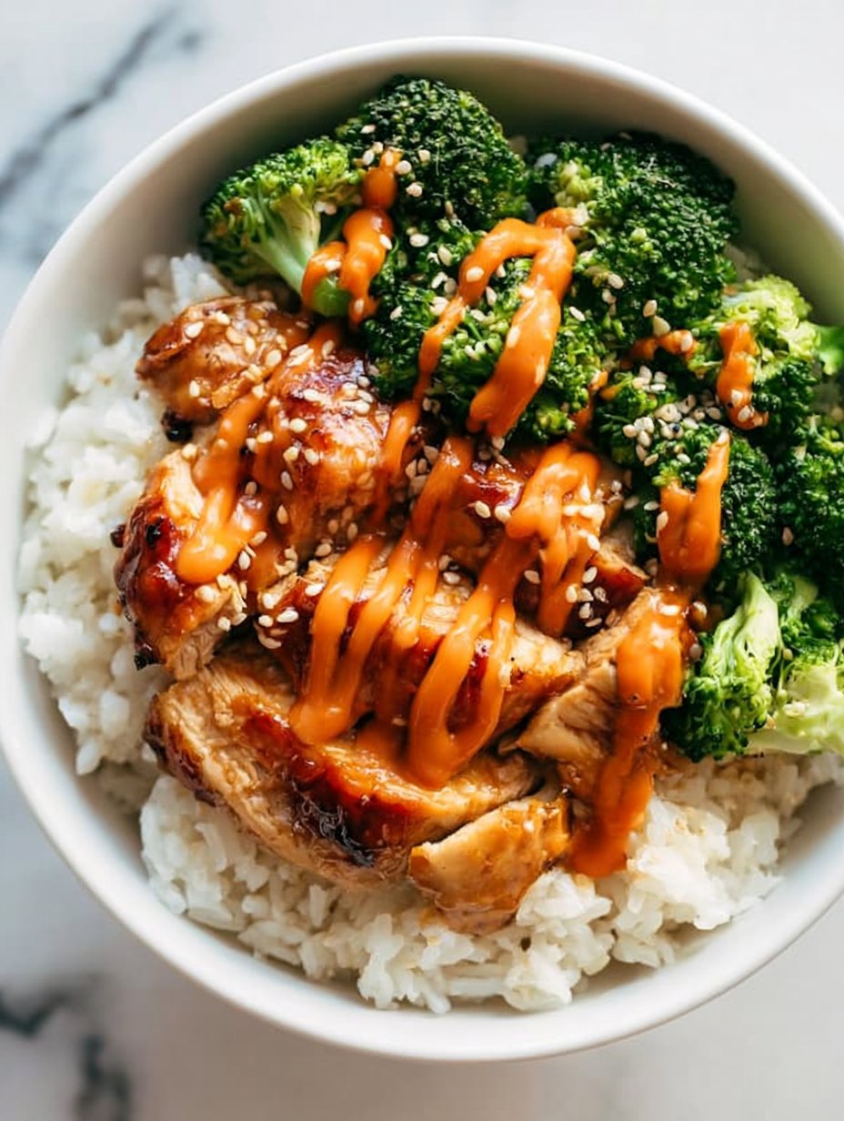 Tazones de Pollo Pegajoso Saludables