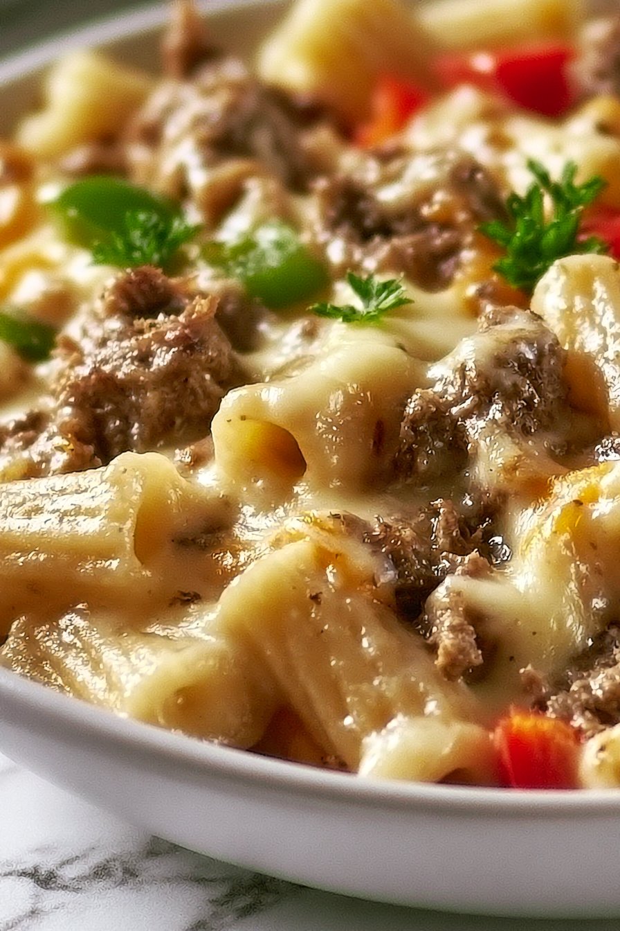 Philly Cheesesteak Pasta