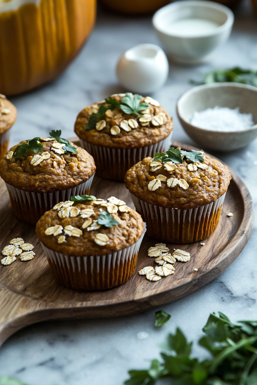 Pumpkin Oatmeal Muffins