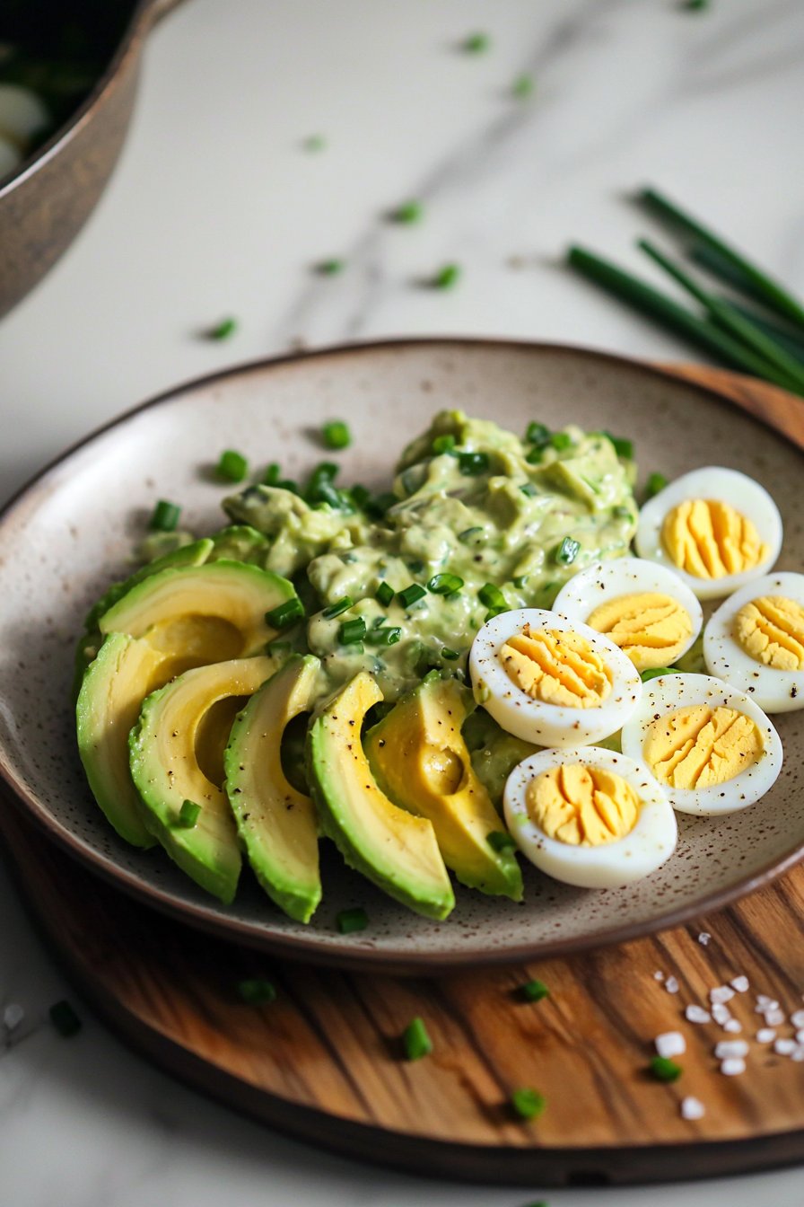 Hochproteinhaltiger Avocado-Eiersalat