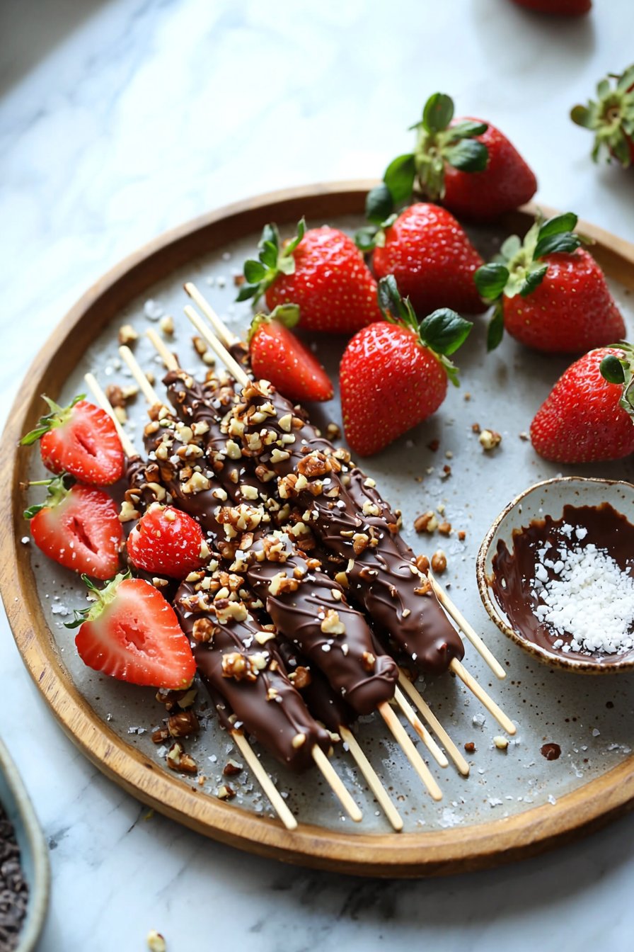 Chocolate-Dipped Strawberry Pops