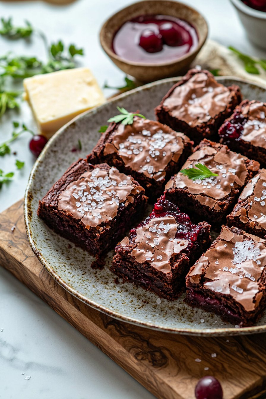 Creamy Cherry Cheesecake Brownies