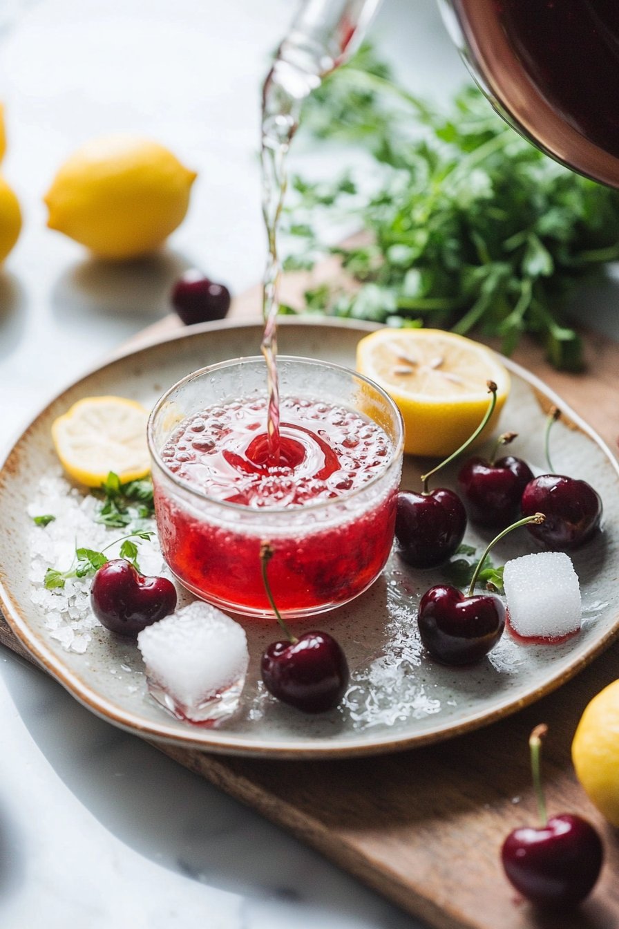 Hausgemachte Kirschlimonade