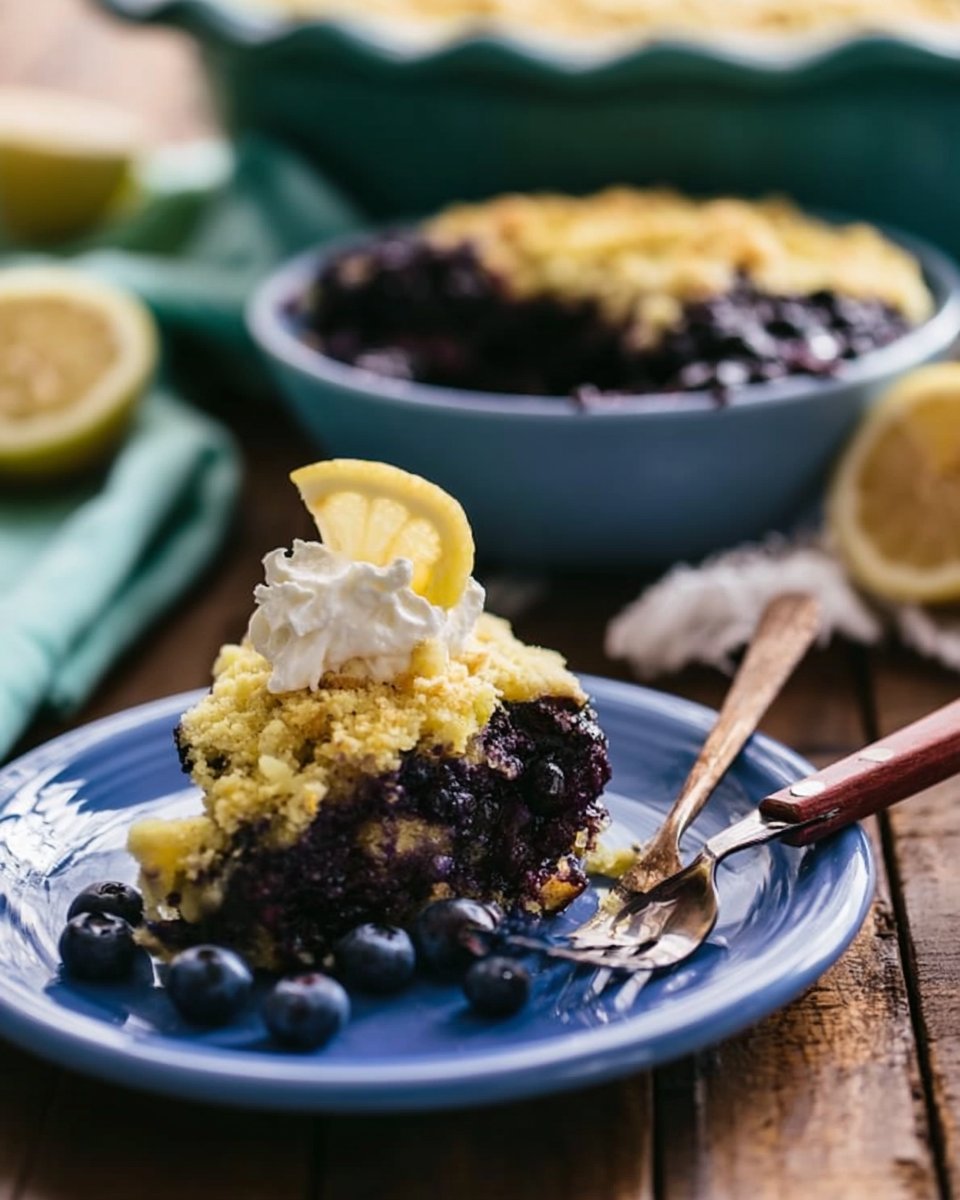 Crock Pot Blueberry Lemon Dump Cake