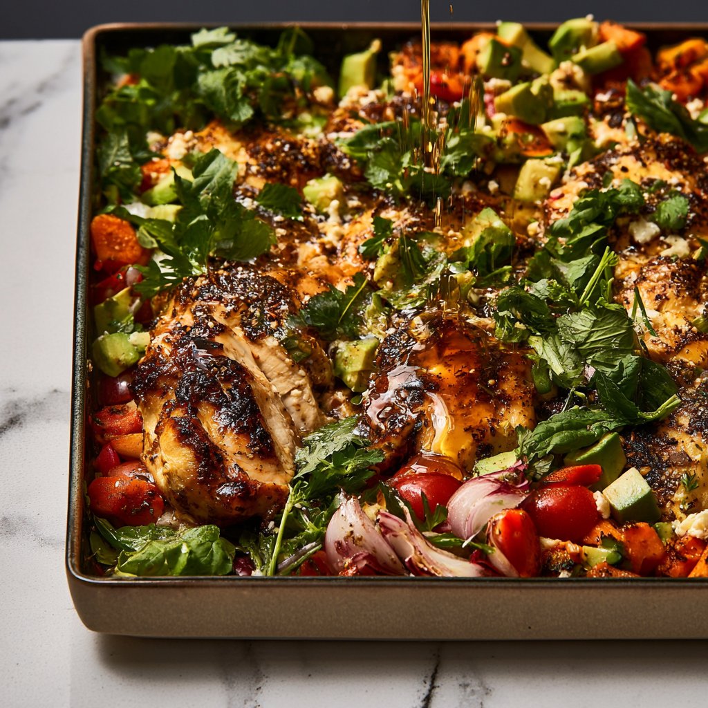 Sheet-Pan Za’atar Chicken With Carrot & Avocado Salad