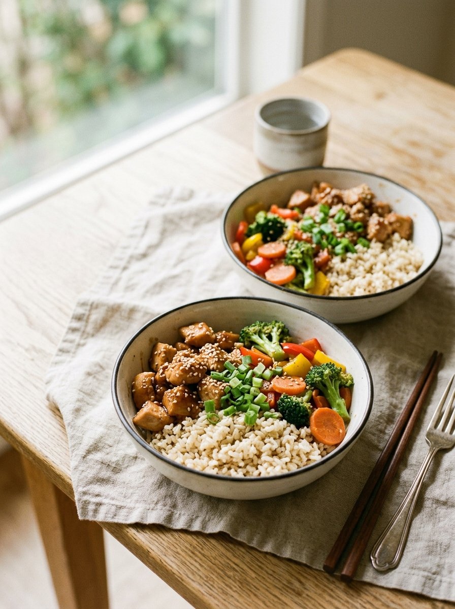 Healthy Sticky Chicken Bowls