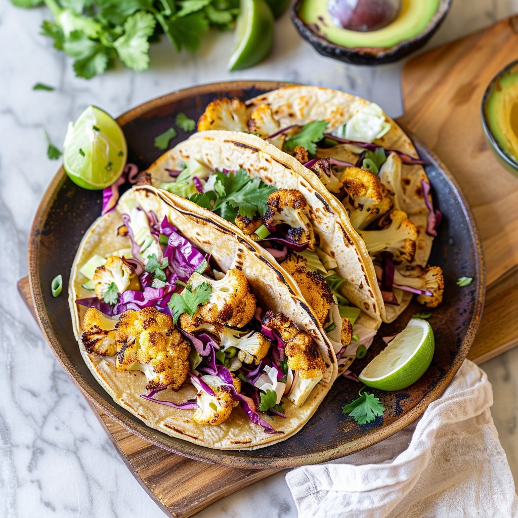 Cauliflower Tacos with Cabbage Slaw