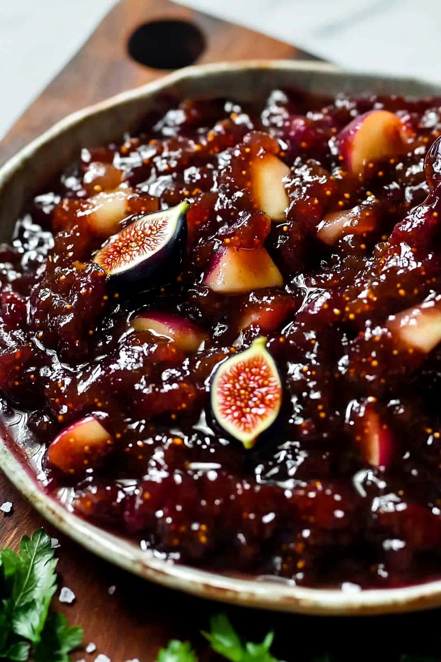 Homemade Fig and Apple Chutney