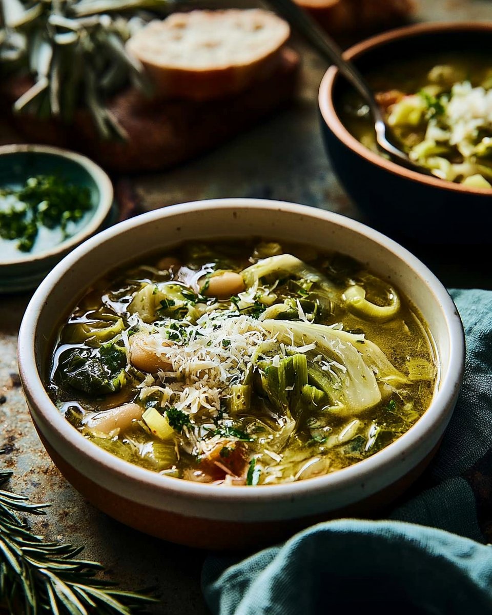 Slow-Cooker Green Minestrone with Fennel and Parmesan