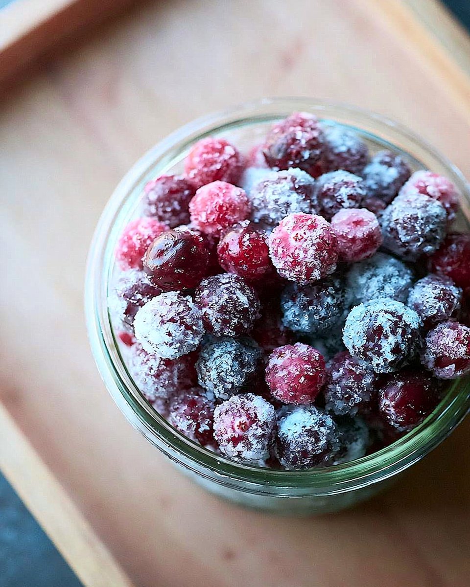 3-Ingredient Sugared Cranberries