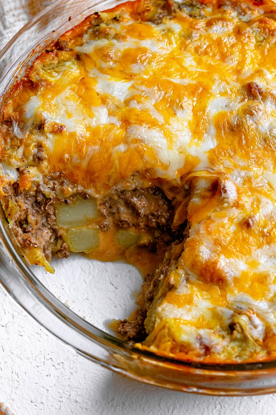 Cheeseburger Pie with Bisquick