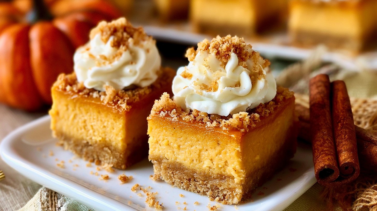 Pumpkin Cheesecake Bars