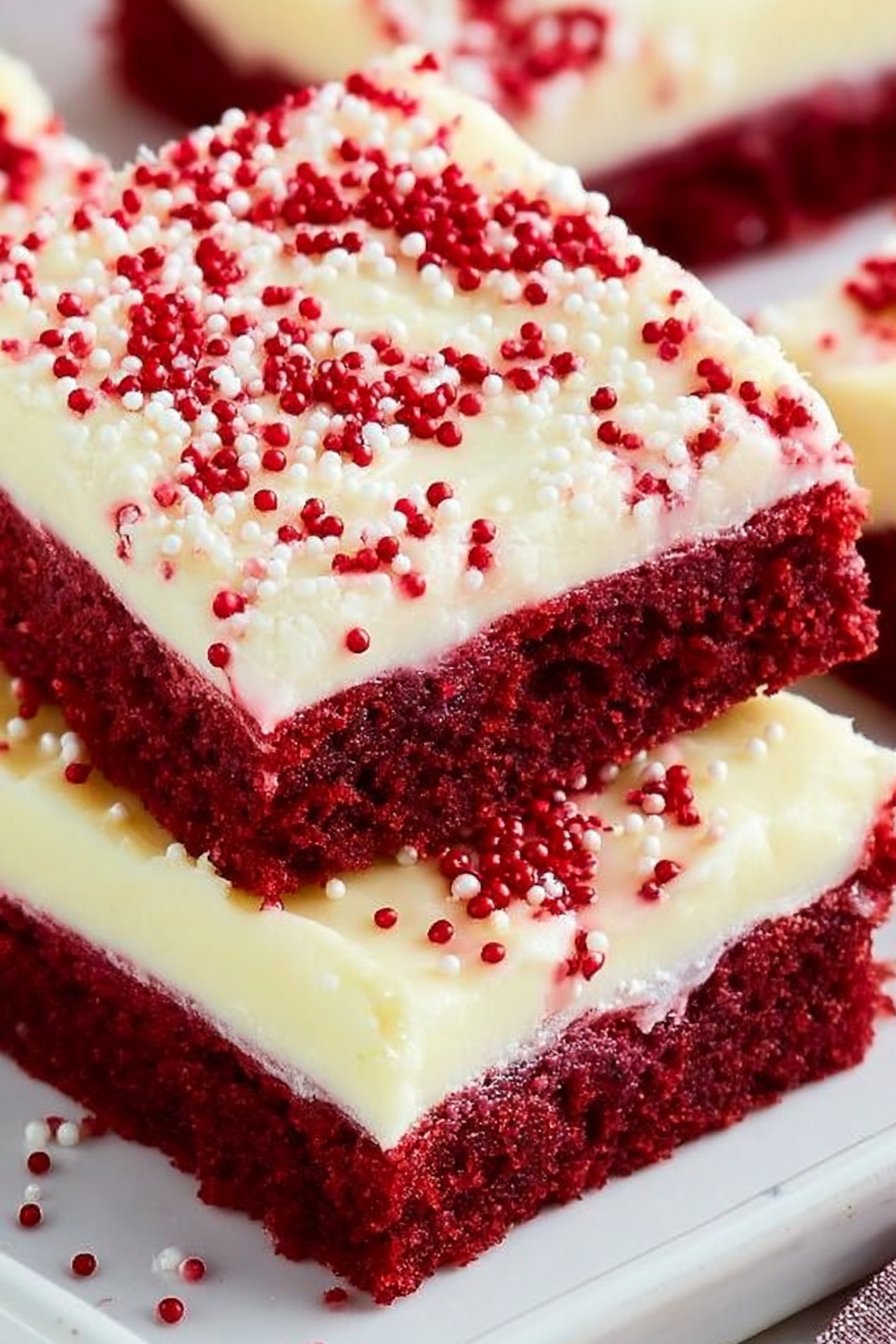 Red Velvet Cookie Bars