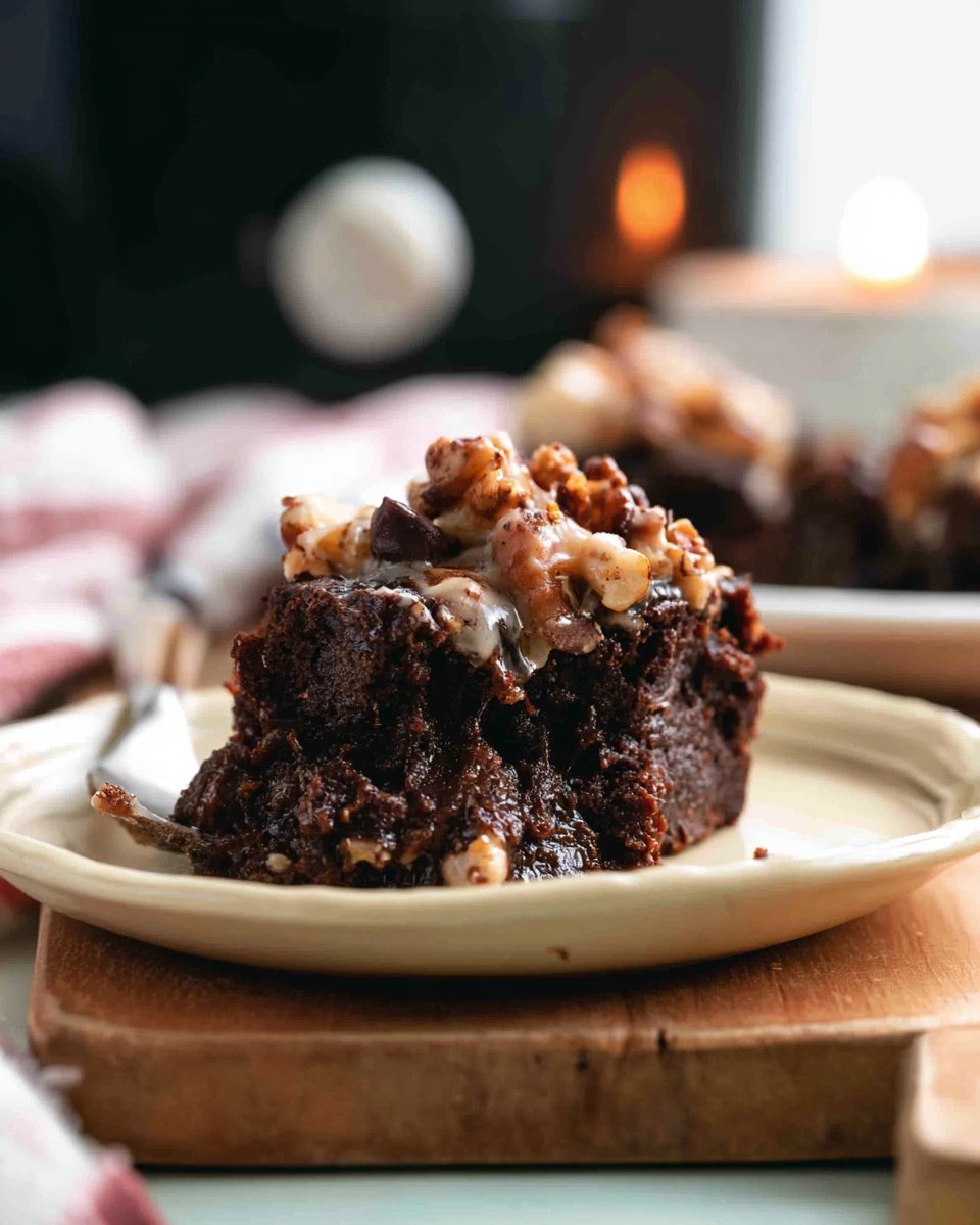 Slow Cooker Keto Turtle Brownies