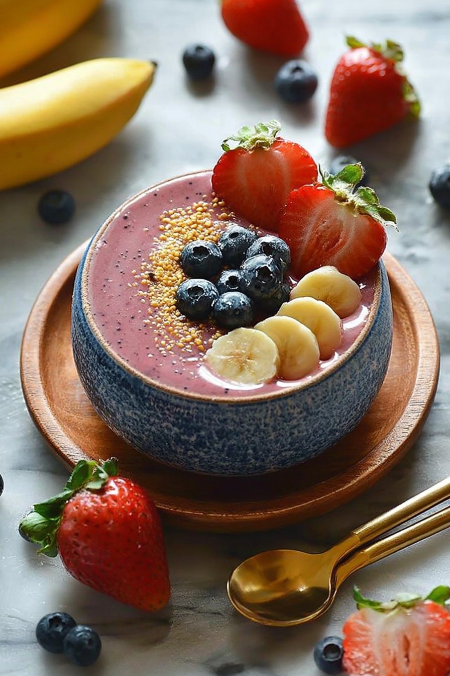 How to make Strawberry Blueberry Banana Smoothie? 2 Strawberry Blueberry Banana Smoothie