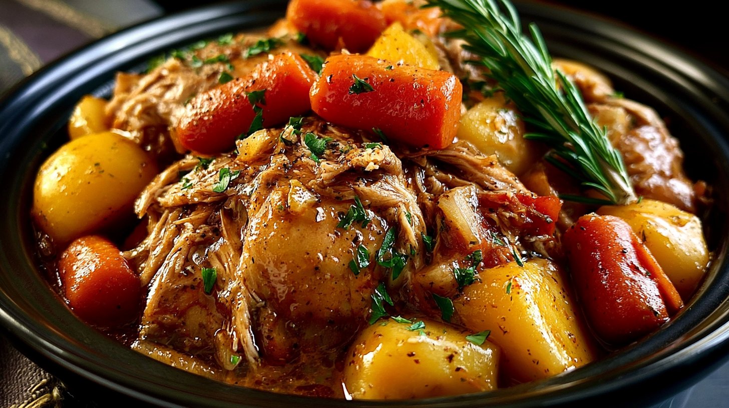 Easy Crockpot Chicken Pot Roast Makes Cozy Nights