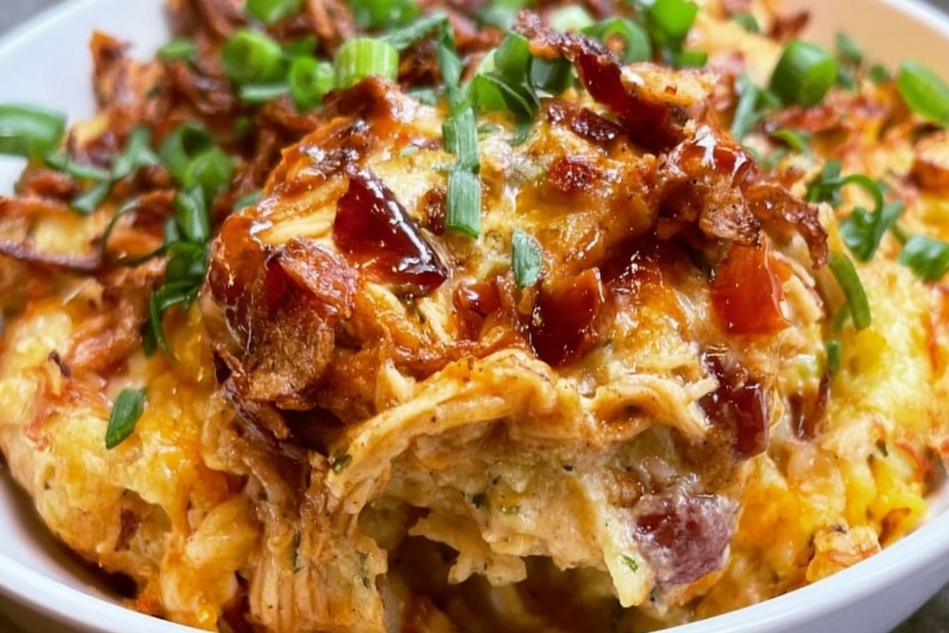 Keto BBQ Chicken Casserole