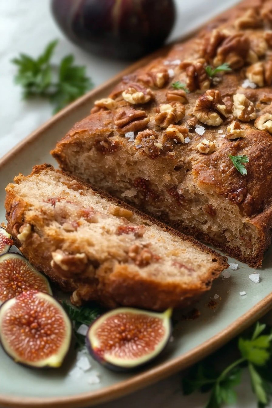 Frisches Feigen- und Walnussbrot