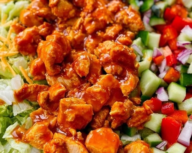 Honey-Glazed Spicy Chicken Salad Bowl 4 Spicy Honey Chicken Salad Bowl