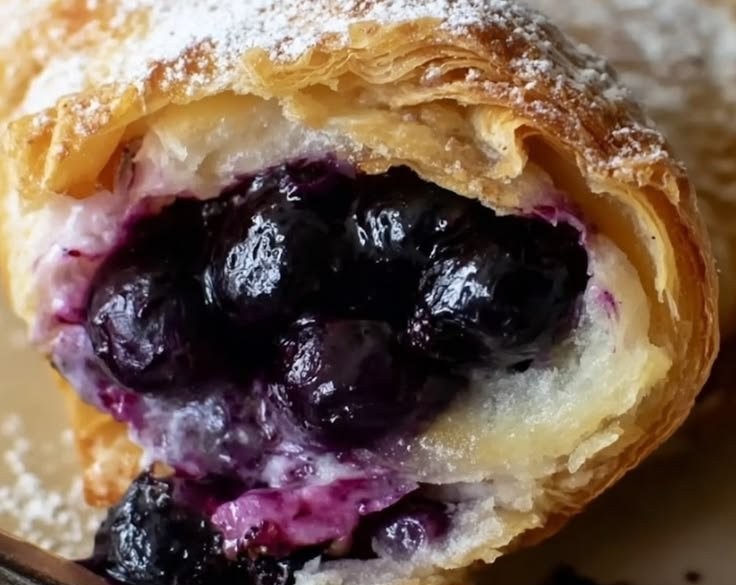 Blueberry and Cream Cheese Egg Rolls 4 Blueberry and Cream Cheese Egg Rolls