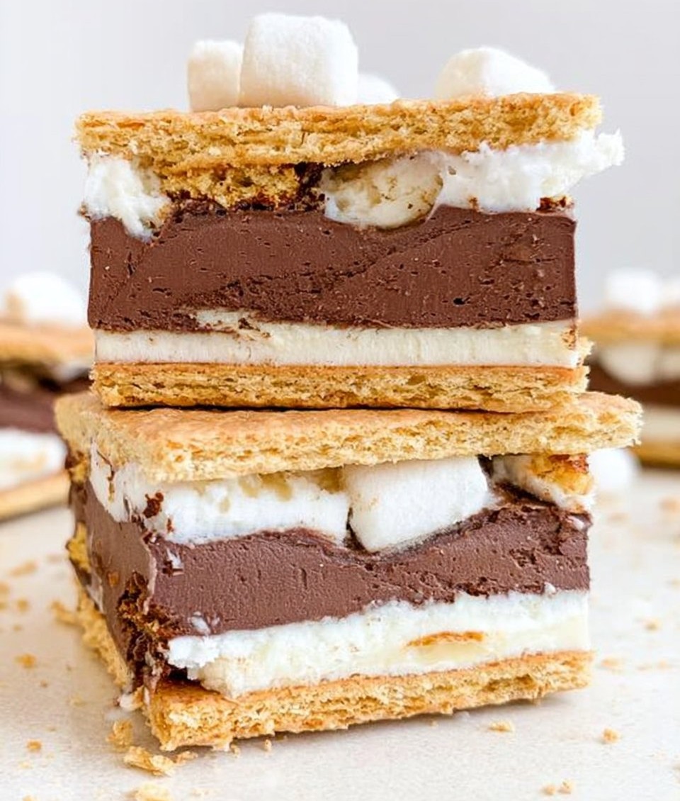 Refreshing Frozen S'mores Dessert | Smore dessert recipes easy, Cold s'mores recipe easy, Simple frozen desserts