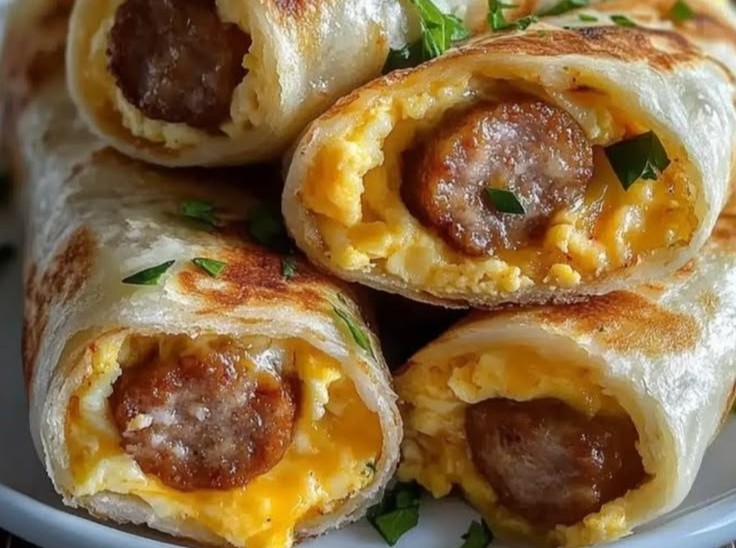 Irresistibly Cheesy Sausage Egg Breakfast Roll-Ups 2 Irresistibly Cheesy Sausage Egg Breakfast Roll-Ups