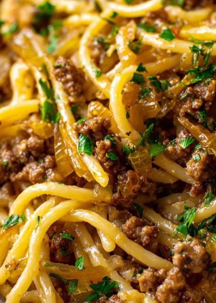 Garlic Butter Beef Pasta