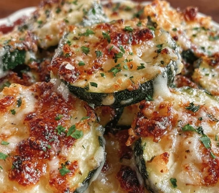 Crispy Garlic Parmesan Roasted Zucchini