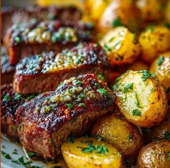 Garlic Butter Steak and Potatoes