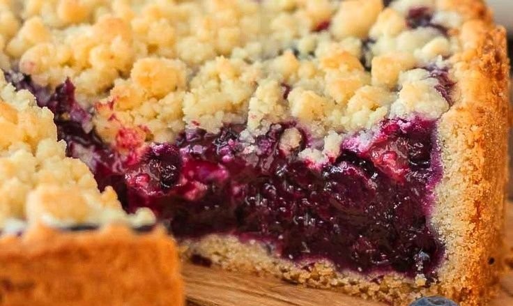 Traditional German Blueberry Cake