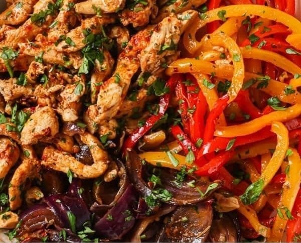 One Pan Chicken and Peppers