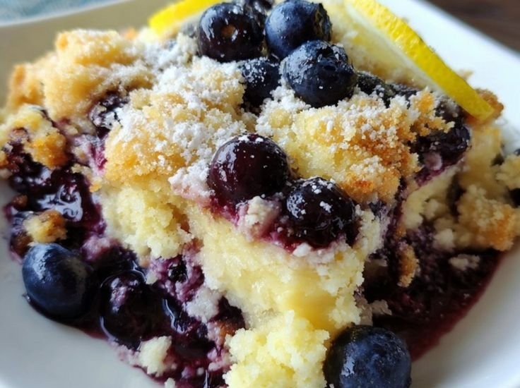Lemon Blueberry Cheesecake Dump Cake