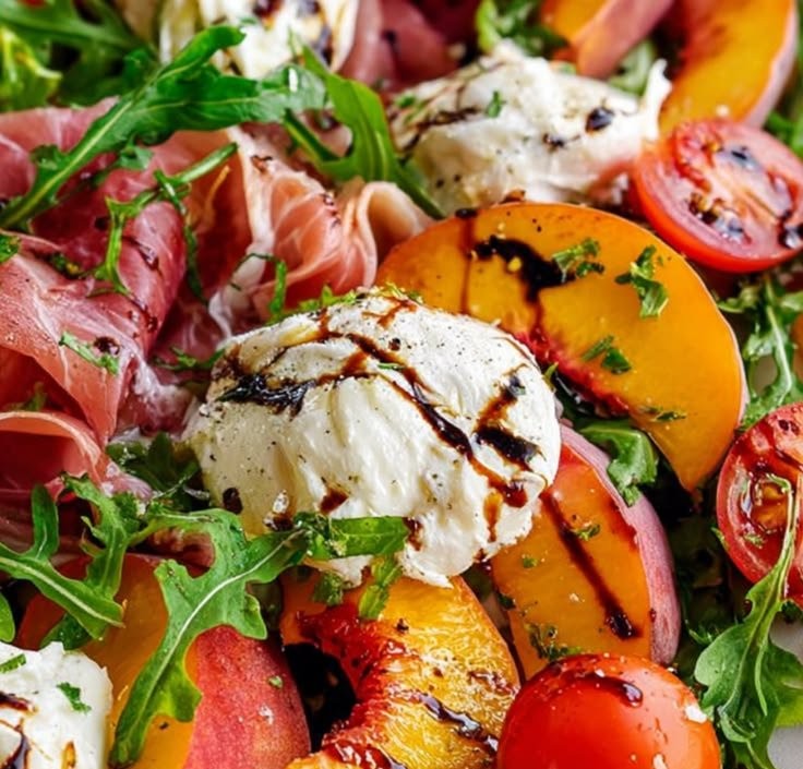 Peach Burrata Summer Salad