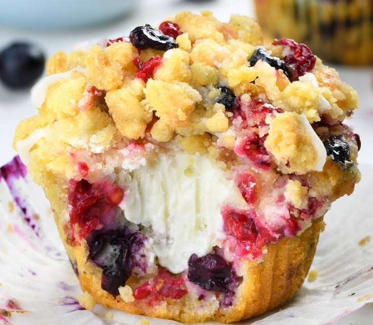 Berry Cream Cheese Muffins