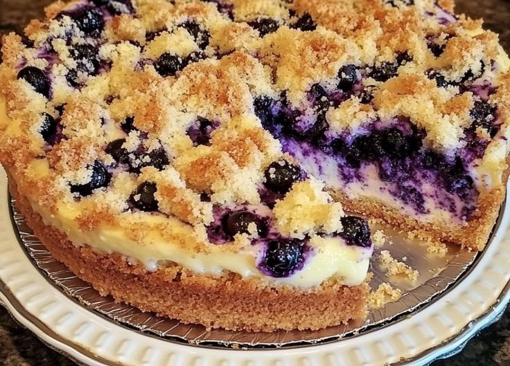 Sherry’s Blueberry Cream Cheese Crumb Cake