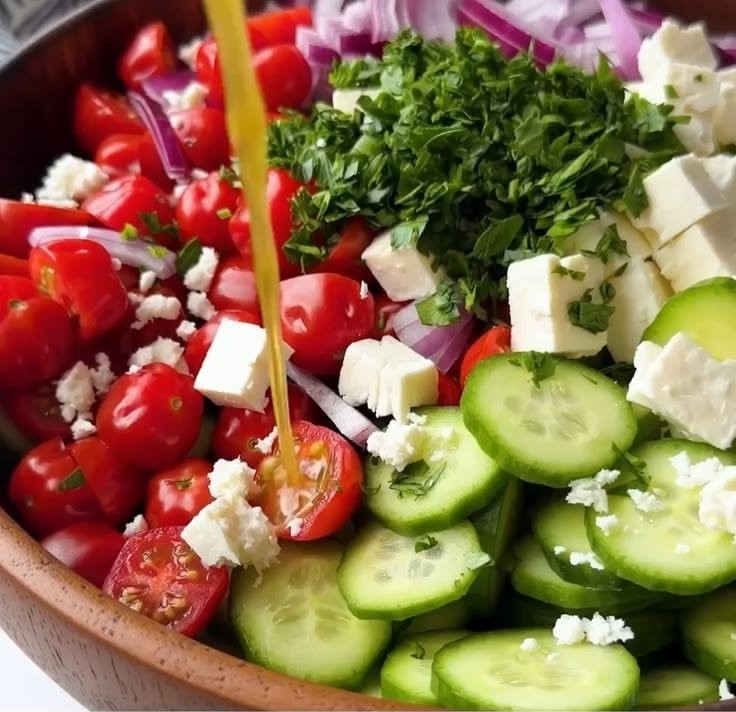Best Greek Cucumber Tomato Salad