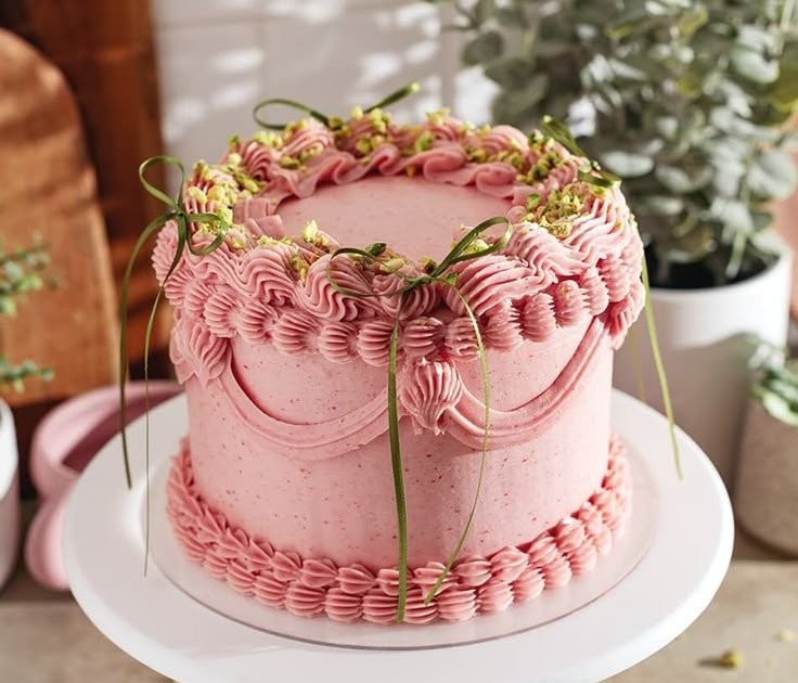 Pistachio Raspberry Cake