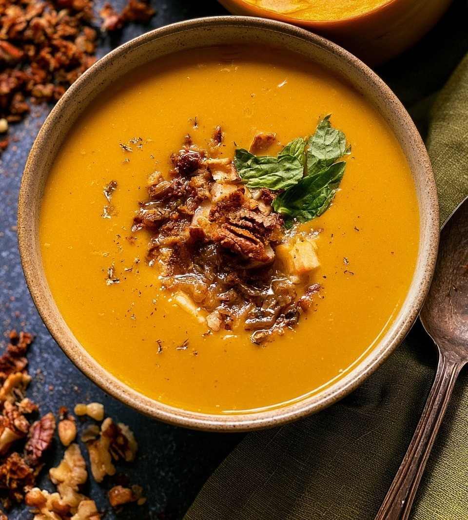 Apple Cheddar Sweet Potato Soup