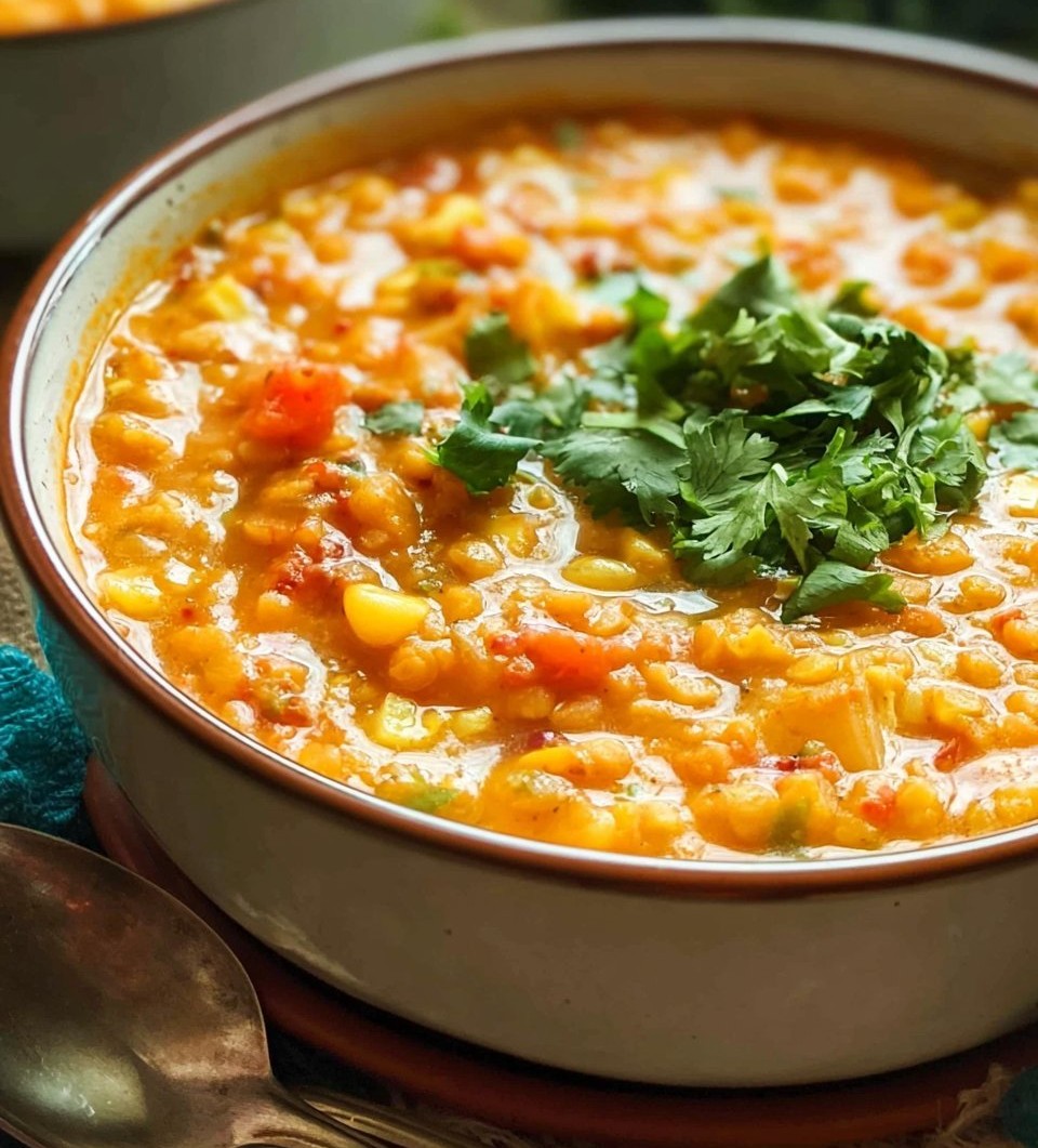 Red Lentil Corn Chowder