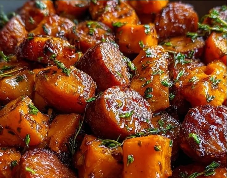 Honey Garlic Sausage and Sweet Potatoes