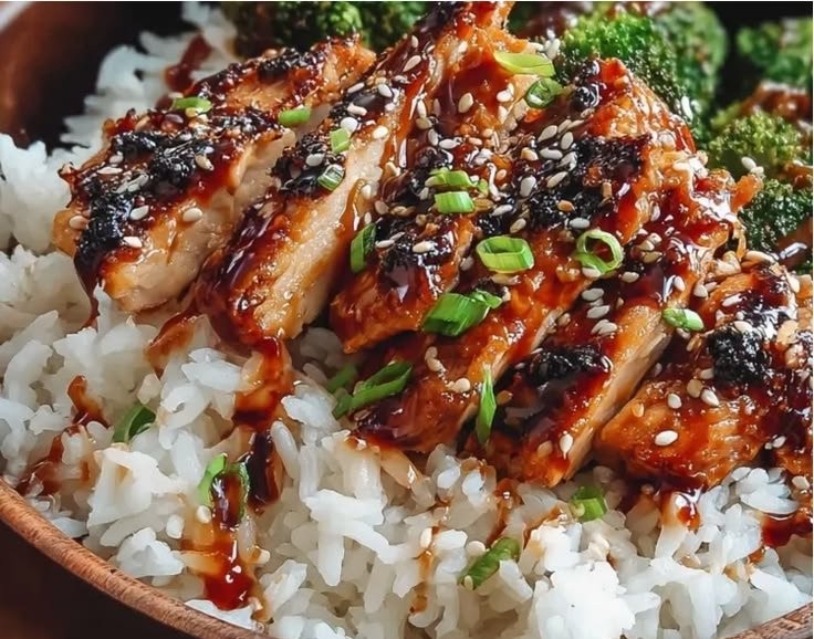 High Protein Sticky Chicken Rice Bowls