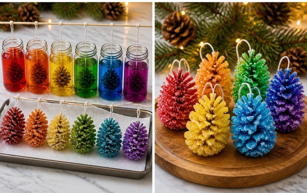 Crystal Pinecones That Look Like Frozen Rainbows 6 Crystal Pinecones That Look Like Frozen Rainbows